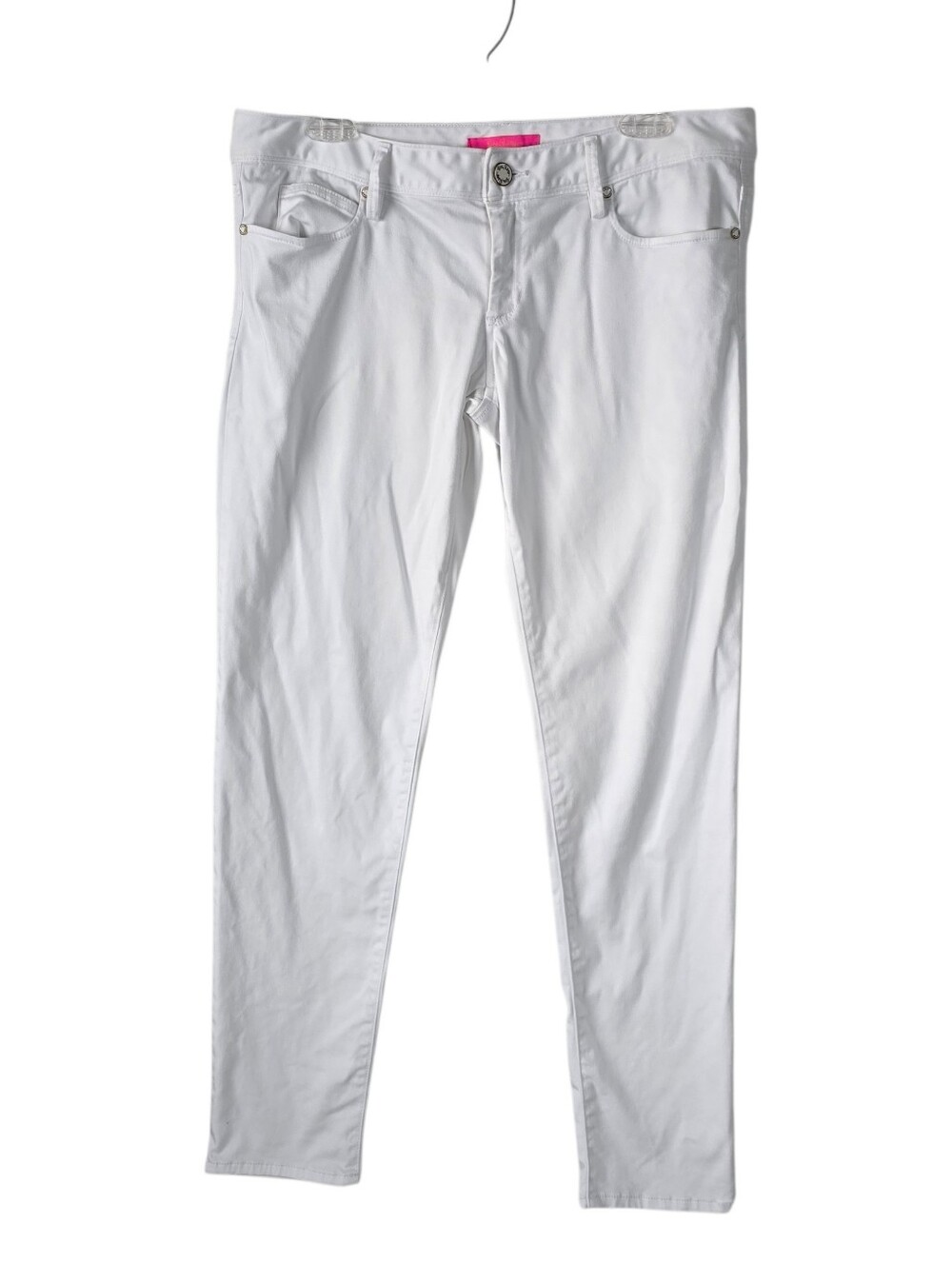 Lilly Pulitzer Worth Skinny Sateen Jeans Resort White 12 Classic Resortwear